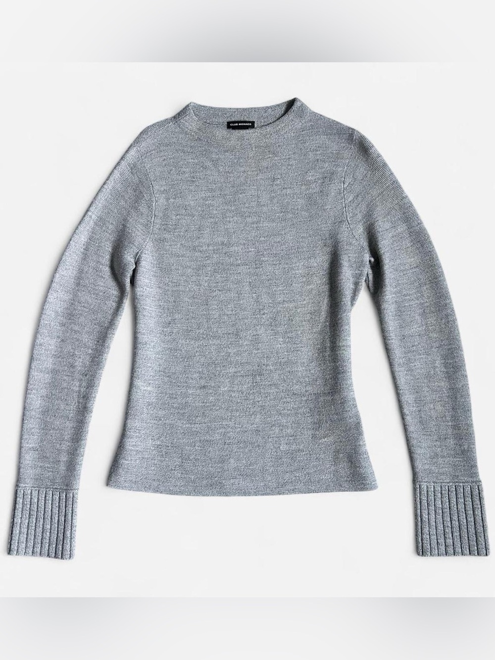 Club Monaco grey merino wool knit sweater